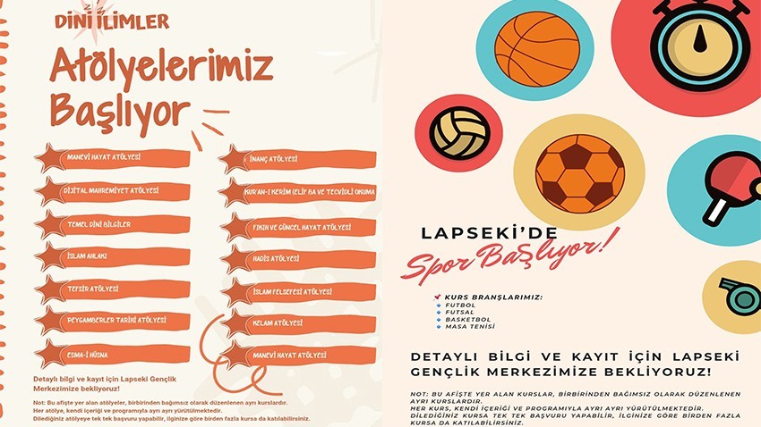 Lapseki Gençlik Merkezi Ücretsiz Kurs Kayıtları Başladı