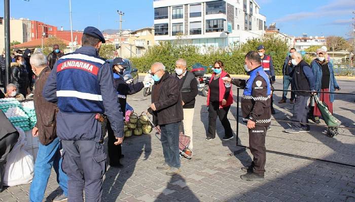 Küçükkuyu’da pazar esnafına HES kodu denetimi