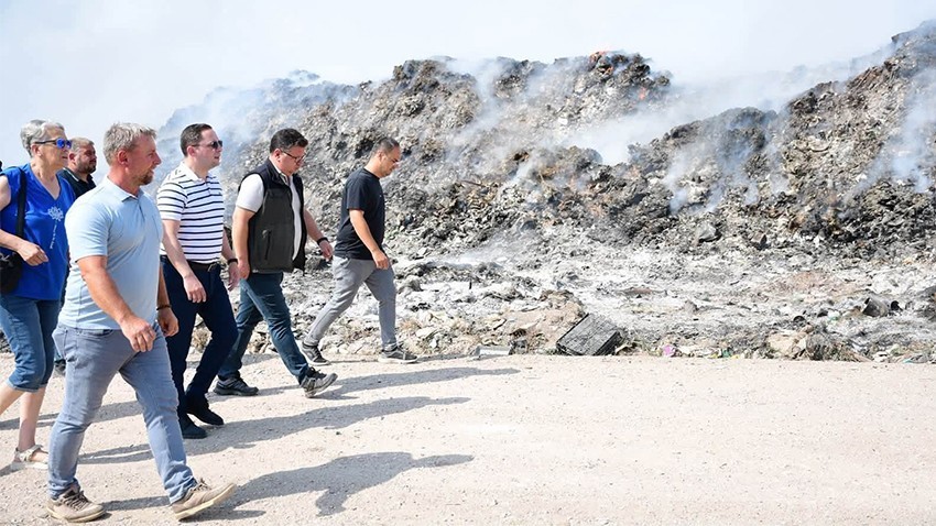 Yeniçiftlik Köyü Çöp Toplama Alanındaki Yangın Söndürüldü