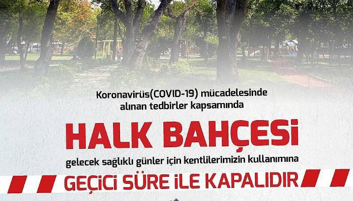 Halk Bahçesi kapatıldı!