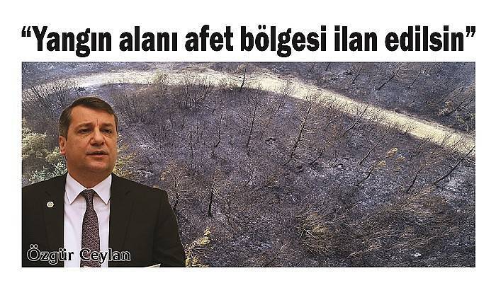 'Yangın alanı afet bölgesi ilan edilsin'