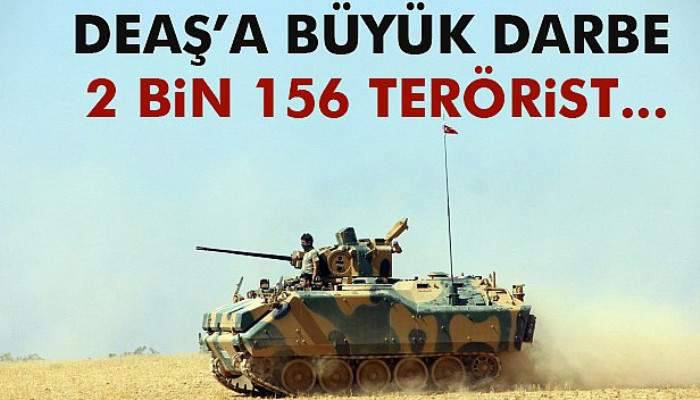 'Fırat Kalkanı Harekatı’nda 2 bin 156 DEAŞ'lı terörist etkisiz hale getirildi'