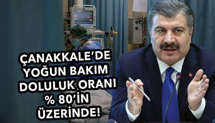 Çanakkale’de yoğun bakım doluluk oranı % 80’in üzerinde!