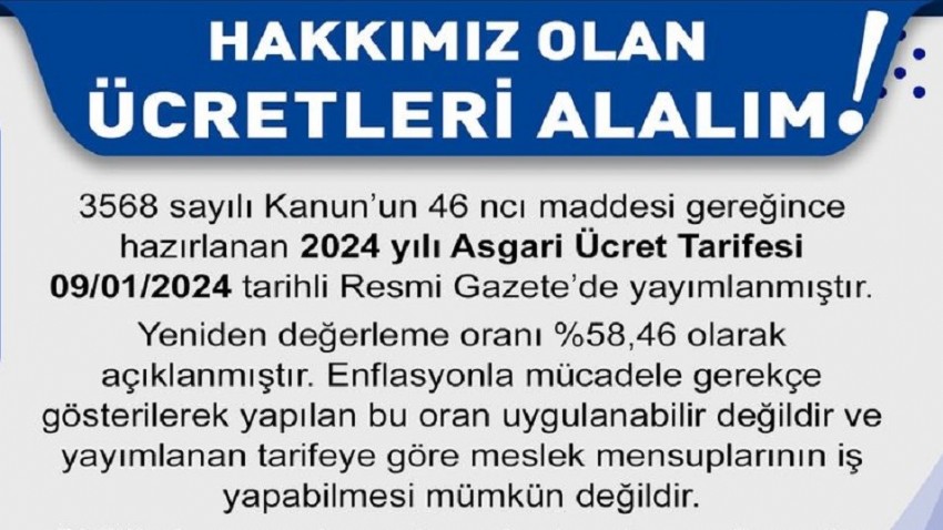 Muhasebeciler ve Mali Müşavirler 2024 Yılı Hizmet Bedeline %100 Zam Yapmaya Hazırlanıyor