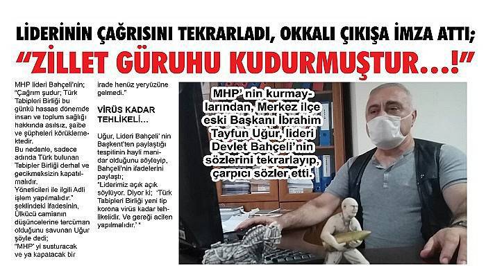 LİDERİNİN ÇAĞRISINI TEKRARLADI, OKKALI ÇIKIŞA İMZA ATTI; 'ZİLLET GÜRUHU KUDURMUŞTUR…!'