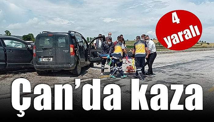 Çan’da trafik kazası! (VİDEO)
