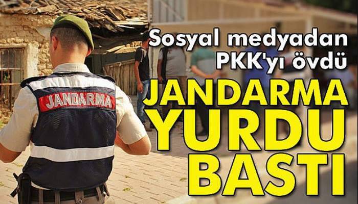 Sosyal medyadan PKK’yı övdü, jandarma yurdu bastı