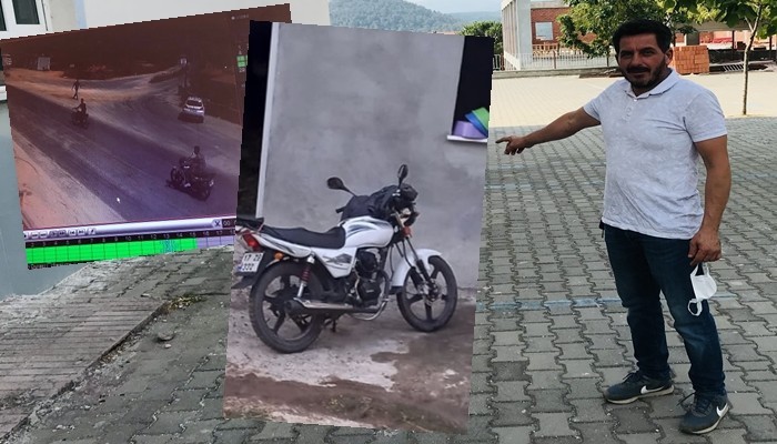 Çanakkale’de gün ortasında motosiklet hırsızlığı (VİDEO)