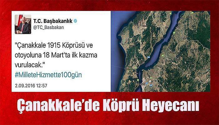 Çanakkale’de köprü heyecanı