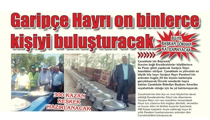 300 KAZAN KEŞKEK HAZIRLANACAK