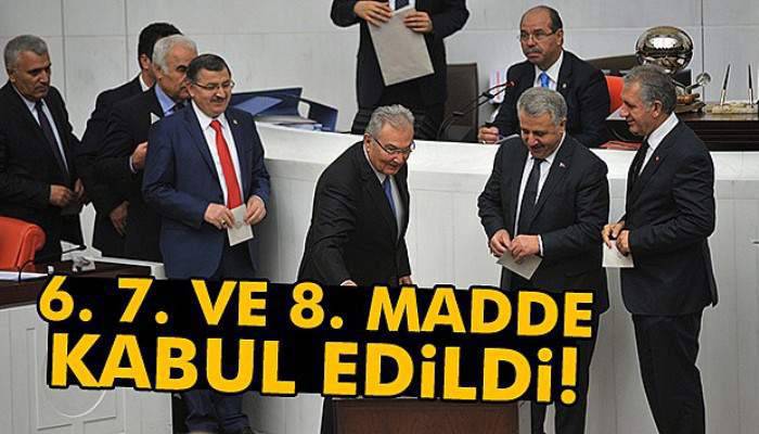 Anayasa değişikliği teklifinin 6. 7. ve 8. maddeleri kabul edildi!