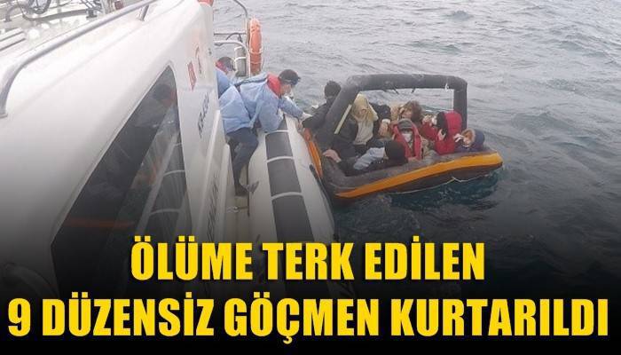 Çanakkale'de ölüme terk edilen 9 düzensiz göçmen kurtarıldı