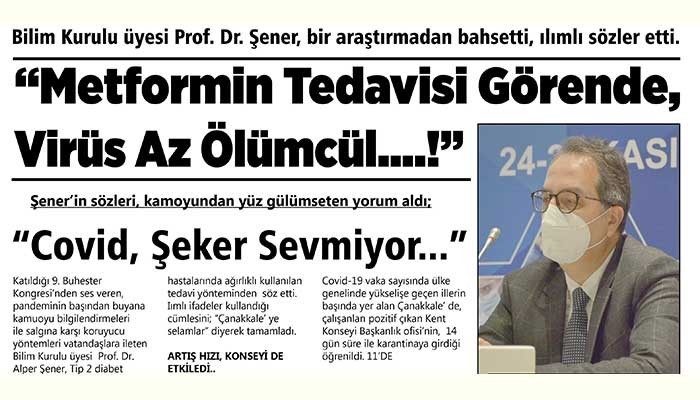  Bilim Kurulu üyesi Prof. Dr. Şener, bir araştırmadan bahsetti, ılımlı sözler etti