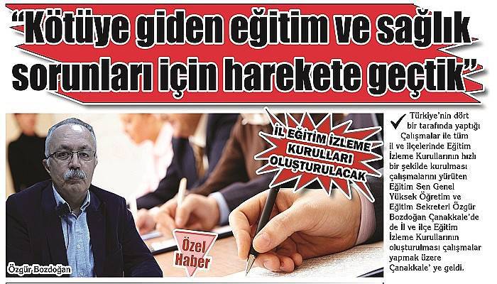   “Kötüye giden eğitim ve sağlık sorunları için harekete geçtik”