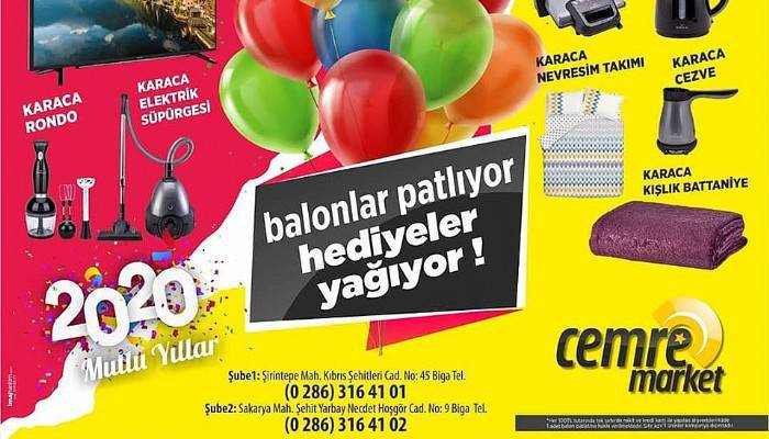 CEMRE MARKETTE BALONLAR PATLIYOR