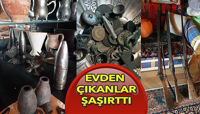 Top mermisinin patladığı evden tarihi eserler çıktı (VİDEO)