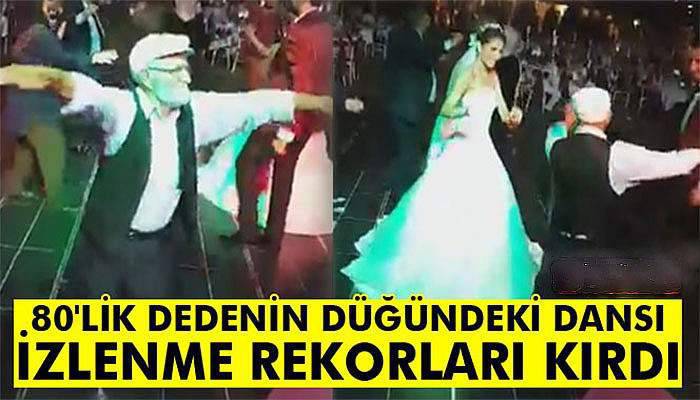 80'lik dedenin düğündeki dansı izlenme rekorları kırdı