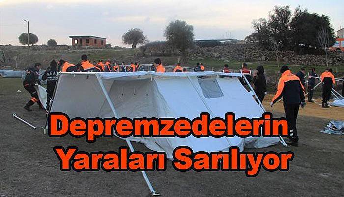 Depremzedelerin yaraları sarılıyor (VİDEO)