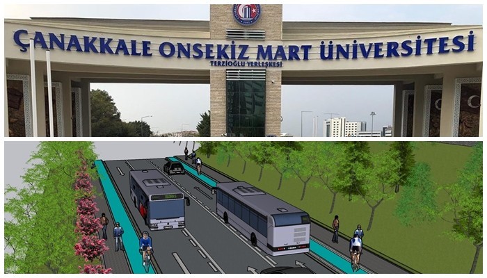 ÇOMÜ’de 6 aylık yol çalışması!