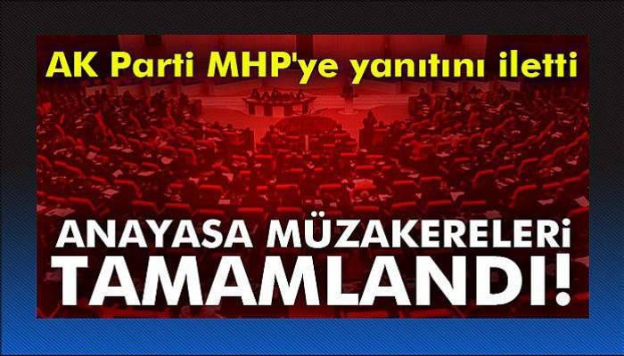 Yeni anayasa müzakereleri tamamlandı