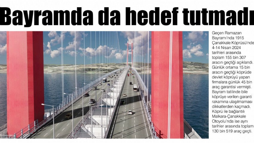 Bayramda da hedef tutmadı