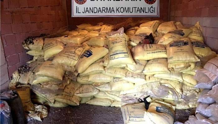 Diyarbakır'da 157 ton amonyum nitrat ele geçirildi