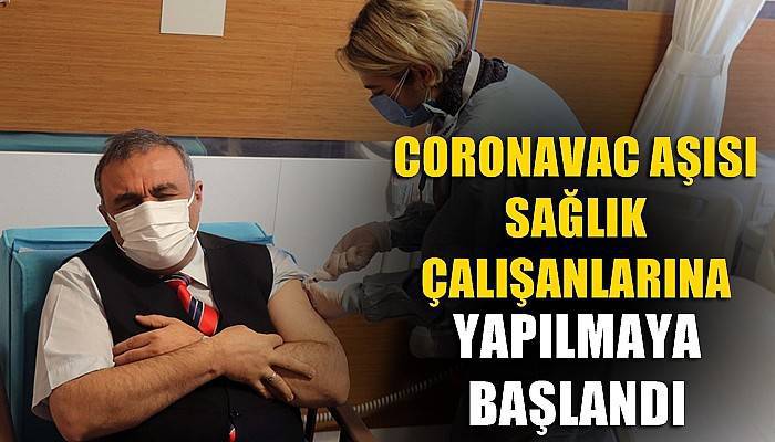 Çanakkale’de sağlık çalışanlarına aşı uygulaması başladı (VİDEO)