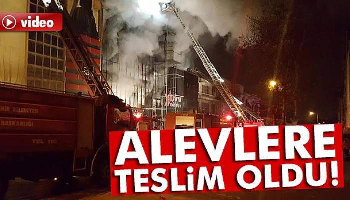 Mobilya mağazası alevlere teslim oldu