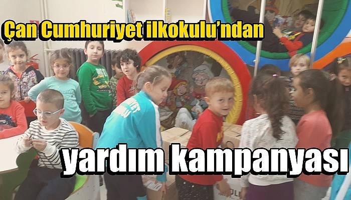 Çan Cumhuriyet ilkokulu’ndan yardım kampanyası