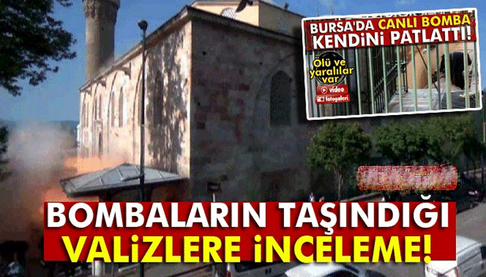 Bombaların taşındığı valizlere inceleme