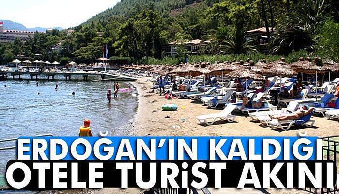 Erdoğan’ın konakladığı otele turist yağıyor