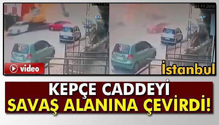 Kontrolden çıkan kepçe caddeyi savaş alanına çevirdi