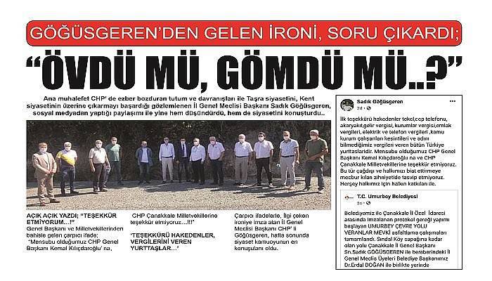 GÖĞÜSGEREN’DEN GELEN İRONİ, SORU ÇIKARDI; 'ÖVDÜ MÜ, GÖMDÜ MÜ..?'