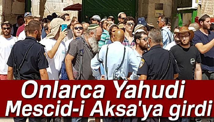 Onlarca Yahudi yerleşimci Mescid-i Aksa'ya girdi