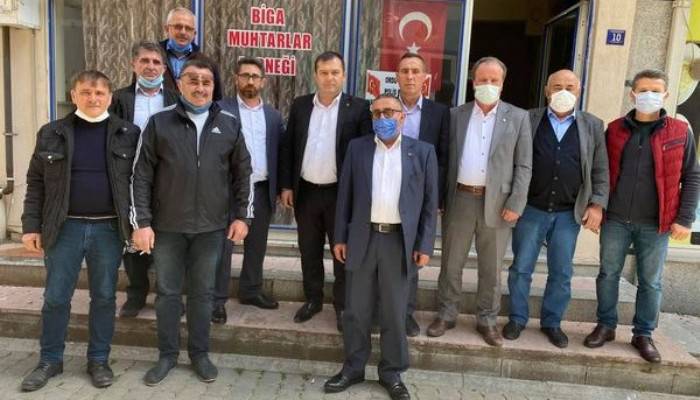 Biga muhtarlar Derneği’ne Ferah yeniden seçildi