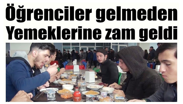 ÇOMÜ’de yemeğe büyük zam