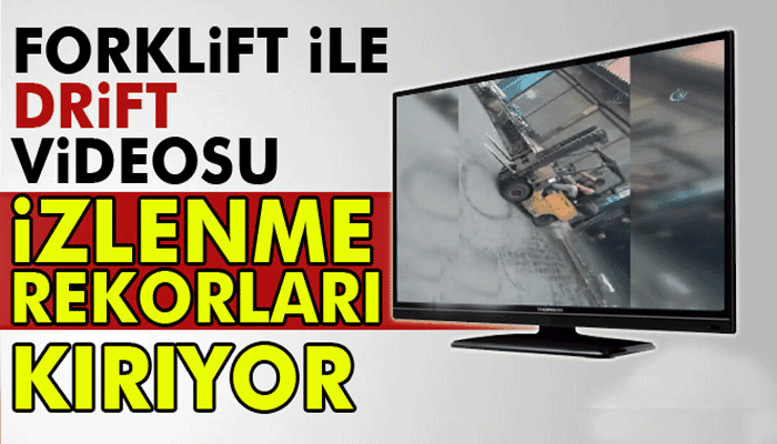 İş makinesiyle drift izlenme rekorları kırıyor