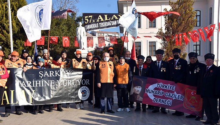 Tekirdağ'dan Çanakkale'ye, '57'nci Alay Vefa Yürüyüşü' başladı