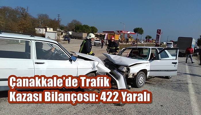 Çanakkale’de Trafik Kazası Bilançosu: 422 Yaralı