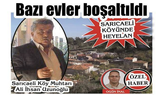SARICAELİ KÖYÜNDE HEYELAN: Bazı evler boşaltıldı