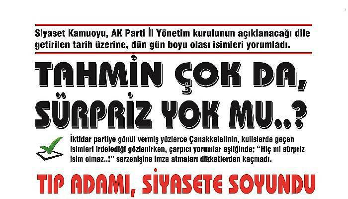 TIP ADAMI, SİYASETE SOYUNDU