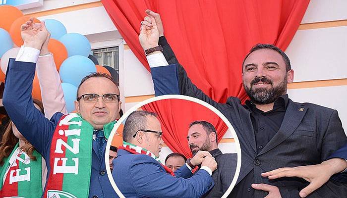 Eski CHP'liye AK Parti rozetini Turan taktı (VİDEO)