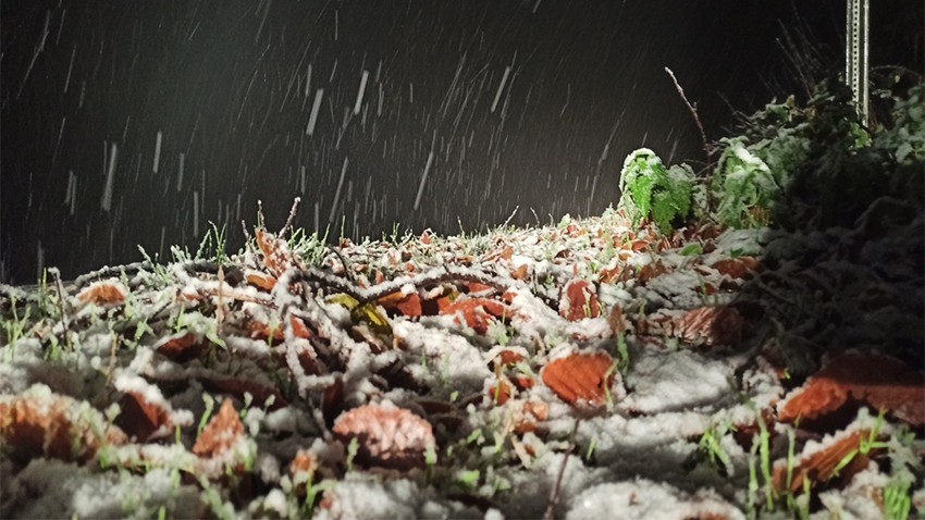 Çanakkale'nin Lapseki ilçesinde kar yağışı başladı