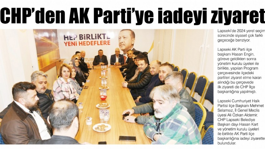 CHP’den AK Parti’ye iadeyi ziyaret (videolu)