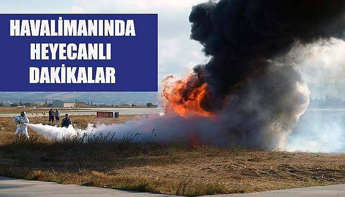 Çanakkale Havalimanında Yangın Tatbikatı