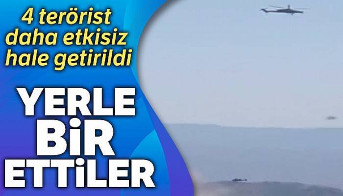 Atak helikopterleri teröristlerin doçka mevziini vurdu