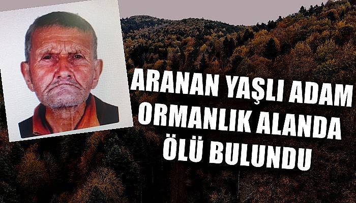 Aranan yaşlı adam ormanlık alanda ölü bulundu