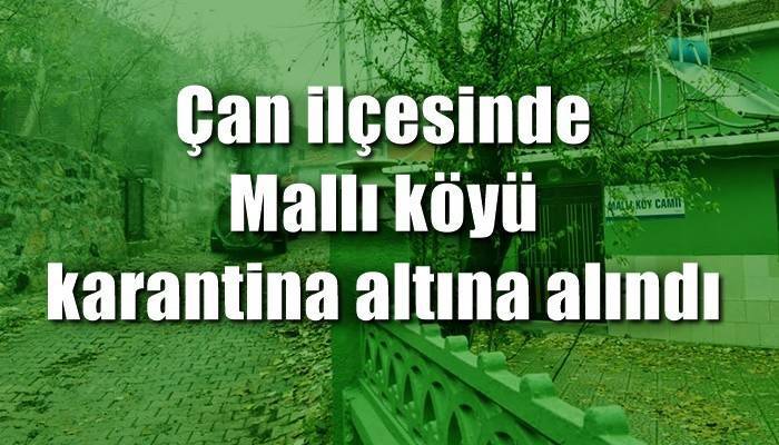 Çan ilçesinde Mallı köyü karantina altına alındı