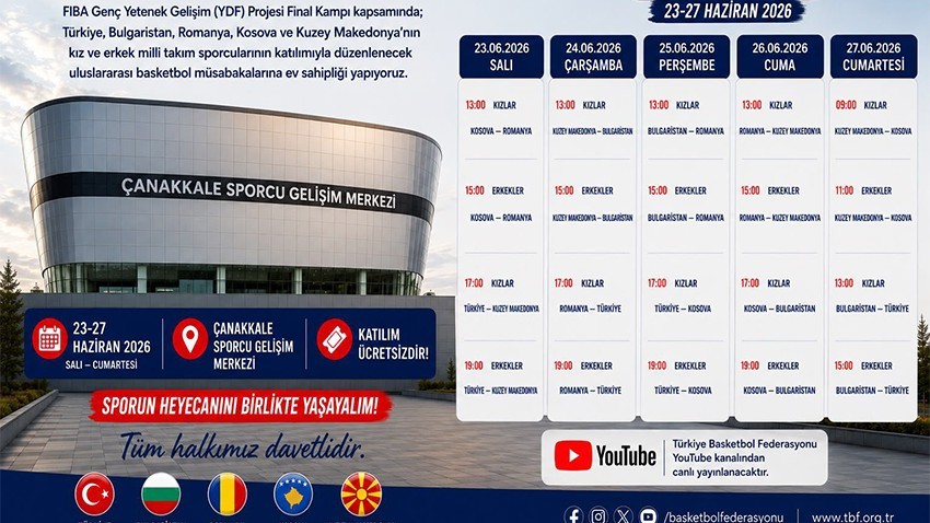 Çanakkale, FIBA YDF Uluslararası Basketbol Turnuvası'na Ev Sahipliği Yapıyor