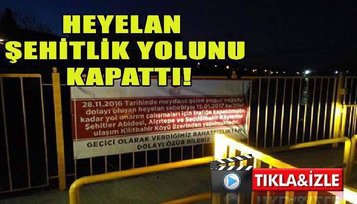 Heyelan Şehitlik Yolunu Kapattı!